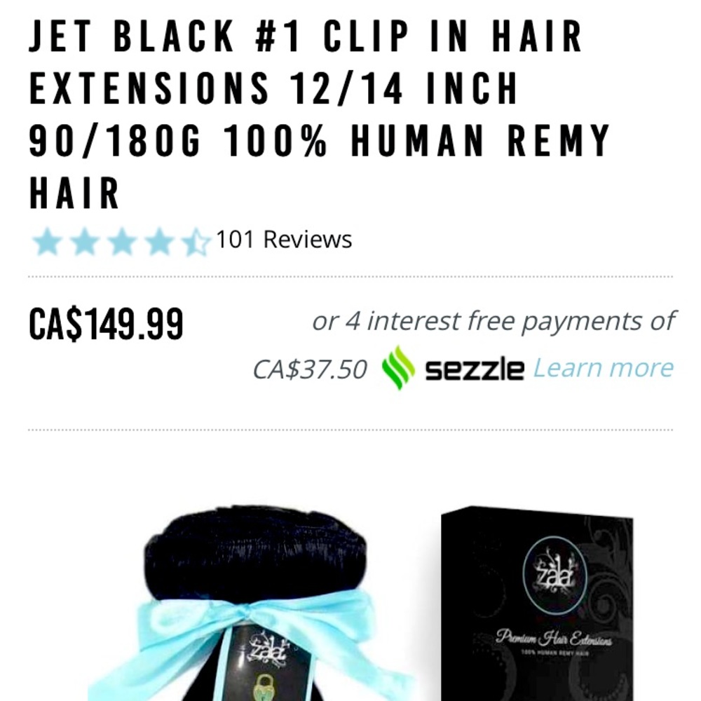 ZALA hair extensions 9 piece remy set